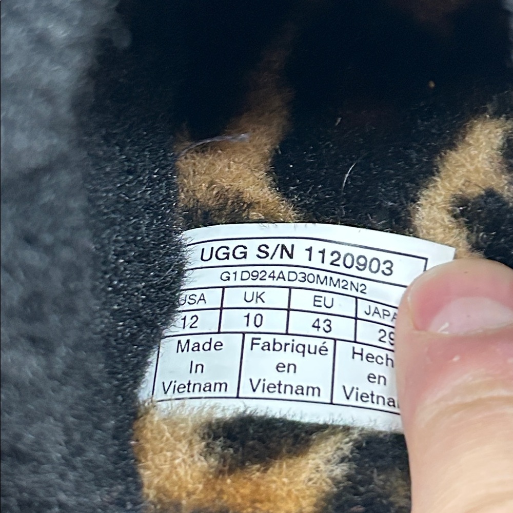 NWOT UGG Leopard Print Women's Slippers Sz 12 - Picture 5 of 6